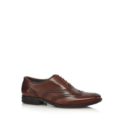 Hush Puppies Brown 'Griffin Maddow' leather Oxford brogues